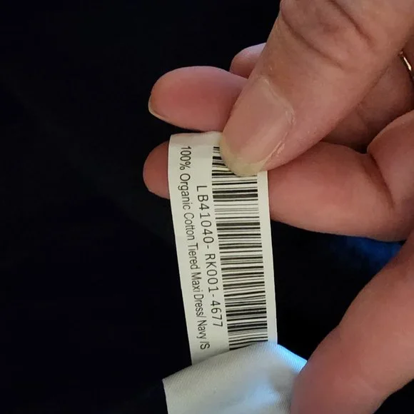 Quince 100% Organic Cotton Tiered Maxi Dress NWT Navy Small - Picture 6 of 6